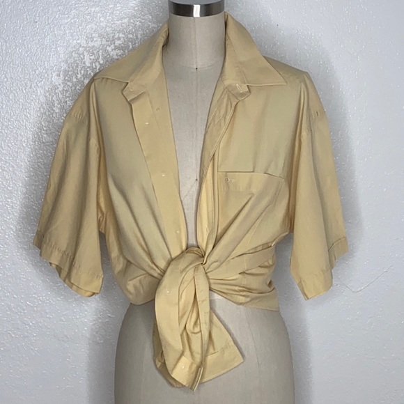 Dior Tops - Vintage Dior 90s Y2K button down shirt S